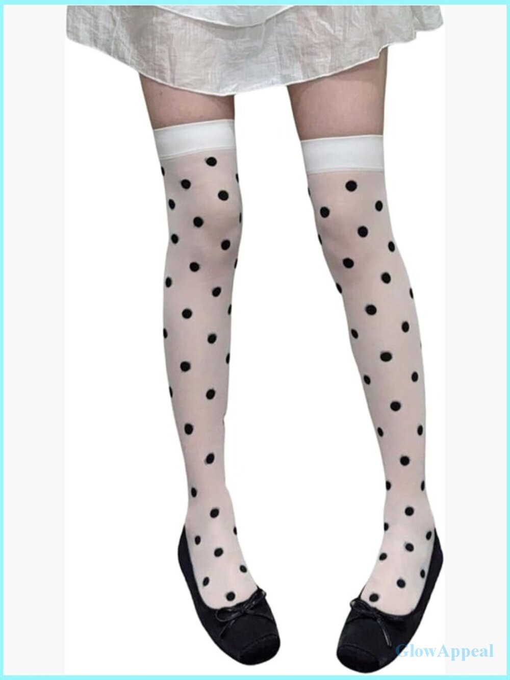 Polka Dot Thigh High Socks Over Knee Stockings Leg Warmers Y2K